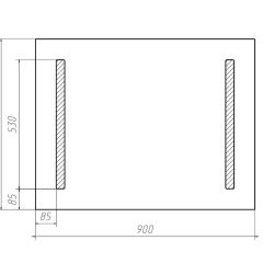 Зеркало Good Light 2-90 с подсветкой Домино (GL7015Z) в Серове - serov.mebel24.online | фото 6