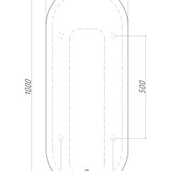 Зеркало Кито 1000х400 с подсветкой Домино (GL7047Z) в Серове - serov.mebel24.online | фото 2