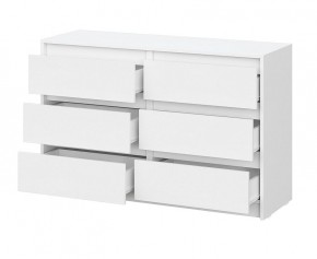 АЙДЕН КМ06-1200 Комод 6 ящиков (белый) в Серове - serov.mebel24.online | фото 2