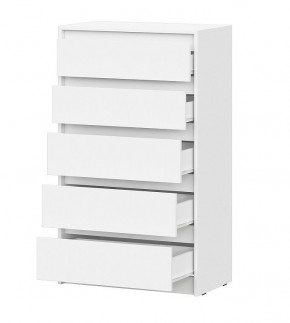 АЙДЕН КМ06-700 Комод 5 ящиков (белый) в Серове - serov.mebel24.online | фото 2