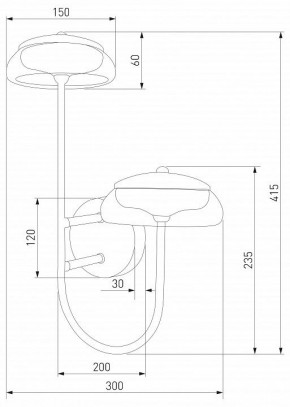 Бра Eurosvet Fungo 50388/2 LED черный в Серове - serov.mebel24.online | фото 5