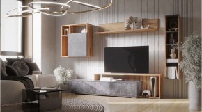 ДАЛЛАС Гостиная (модульная) цемент темный в Серове - serov.mebel24.online | фото