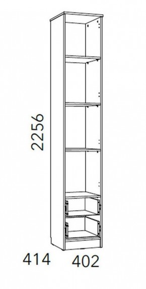 Детская Фанк Шкаф для белья с ящиками НМ 013.01-02 М1 в Серове - serov.mebel24.online | фото 3