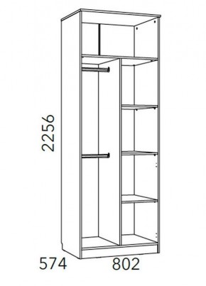 Детская Фанк Шкаф для одежды НМ 014.07 М в Серове - serov.mebel24.online | фото 3