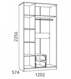 Детская Фанк Шкаф комбинированный НМ 013.08-01 М1 в Серове - serov.mebel24.online | фото 3