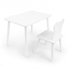 Детский комплект стол и стул «Мишка» Rolti Baby (белый/белый, массив березы/мдф) в Серове - serov.mebel24.online | фото 1