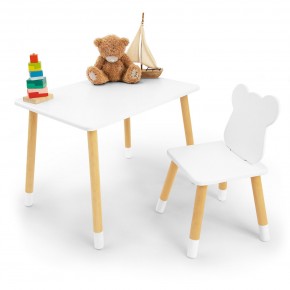 Детский комплект стол и стул «Мишка» Rolti Baby (белый/береза, массив березы/мдф) в Серове - serov.mebel24.online | фото 2