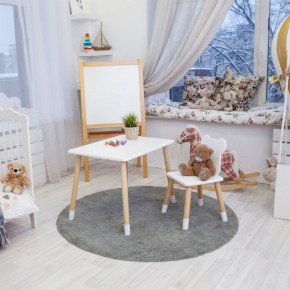 Детский комплект стол и стул «Мишка» Rolti Baby (белый/береза, массив березы/мдф) в Серове - serov.mebel24.online | фото 6