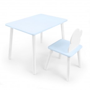 Детский комплект стол и стул «Облачко» Rolti Baby  (голубая столешница/голубое сиденье/белые ножки) в Серове - serov.mebel24.online | фото