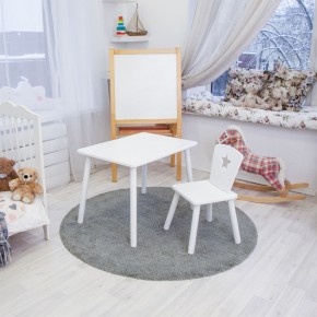 Детский комплект стол и стул «Звезда» Rolti Baby (белый/белый, массив березы/мдф) в Серове - serov.mebel24.online | фото 2