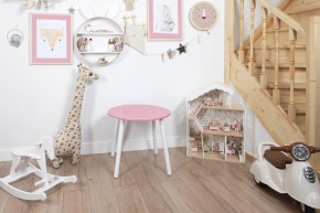 Детский стол круглый Rolti Baby (розовый/белый, массив березы/мдф) в Серове - serov.mebel24.online | фото 1