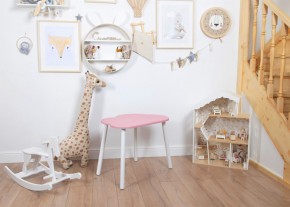 Детский стол Rolti Baby «Облачко»  (розовый/белый, массив березы/мдф) в Серове - serov.mebel24.online | фото 1
