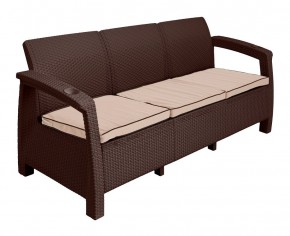 Диван Yalta Premium Sofa 3 Set (Ялта) шоколадный (+подушки под спину) в Серове - serov.mebel24.online | фото 2