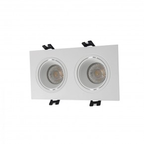 DK3072-WH Встраиваемый светильник, IP 20, 10 Вт, GU5.3, LED, белый/белый, пластик в Серове - serov.mebel24.online | фото 1