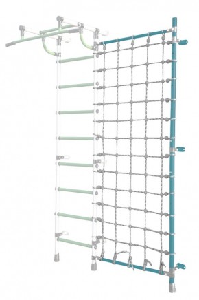 Дополнительная стойка к пристенному ДСК Pastel с сеткой для лазания, цв. бирюзовый в Серове - serov.mebel24.online | фото