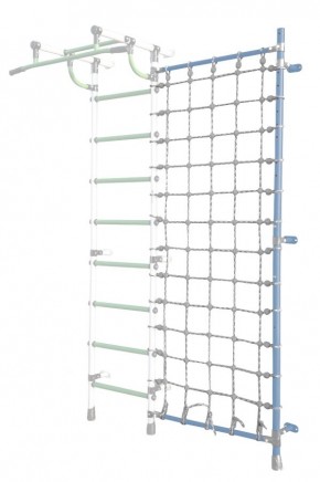 Дополнительная стойка к пристенному ДСК Pastel с сеткой для лазания, цв. голубой в Серове - serov.mebel24.online | фото