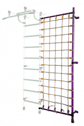 Дополнительная стойка к пристенному ДСК с сеткой для лазания, цв. фиолетовый в Серове - serov.mebel24.online | фото