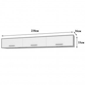 ФЛОРИДА Гостиная (модульная) дуб серый/белый в Серове - serov.mebel24.online | фото 9