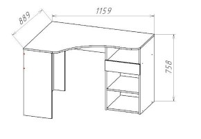 ГЕОМЕТРИЯ ГМТ.10 Стол угловой в Серове - serov.mebel24.online | фото 2