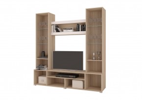 Гостиная АНТАЛИЯ (модульная) Сонома/Белый софт в Серове - serov.mebel24.online | фото 3