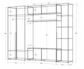 Гостиная Норден (Дуб Крафт белый) в Серове - serov.mebel24.online | фото 4