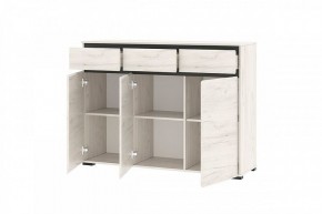 ГРЕТТА Комод 3С3Я 3дв, 3ящ (дуб крафт) в Серове - serov.mebel24.online | фото 2