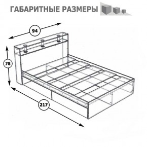 Камелия Кровать 0900, цвет белый, ШхГхВ 93,5х217х78,2 см., сп.м. 900х2000 мм., без матраса, основание есть в Серове - serov.mebel24.online | фото 5