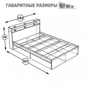 Камелия Кровать 1600, цвет белый, ШхГхВ 163,5х217х78,2 см., сп.м. 1600х2000 мм., без матраса, основание есть в Серове - serov.mebel24.online | фото 4