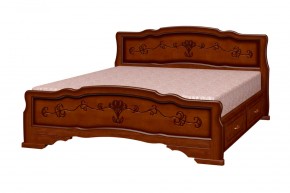 КАРИНА-6 Кровать из массива  (Орех) с 2-мя ящиками в Серове - serov.mebel24.online | фото 2