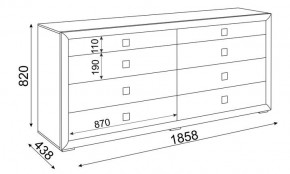 Комод большой Глэдис М27 (Дуб Золотой/Цемент светлый) в Серове - serov.mebel24.online | фото 2