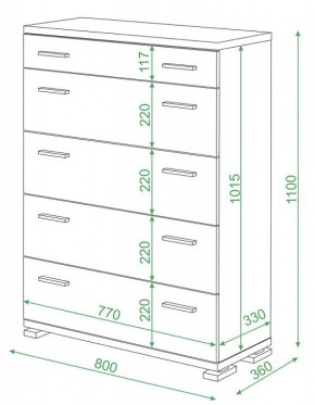 Комод Домино нельсон КМ-1 в Серове - serov.mebel24.online | фото 2