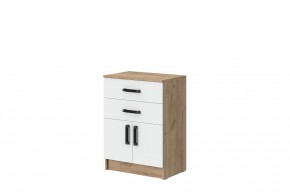 Комод Эконом (Дуб крафт золотой/Белый текстурный) в Серове - serov.mebel24.online | фото 1
