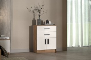 Комод Эконом (Дуб крафт золотой/Белый текстурный) в Серове - serov.mebel24.online | фото 3