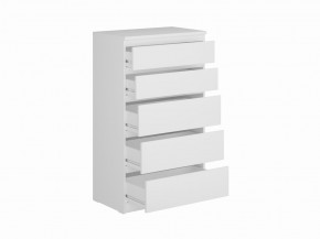 Комод КАСТОР с пятью ящиками, цвет белый в Серове - serov.mebel24.online | фото 2