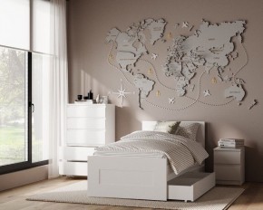 Комод КАСТОР с пятью ящиками, цвет белый в Серове - serov.mebel24.online | фото 3