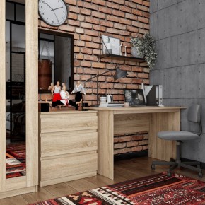 Комод КАСТОР с тремя ящиками, цвет Дуб Сонома в Серове - serov.mebel24.online | фото 3