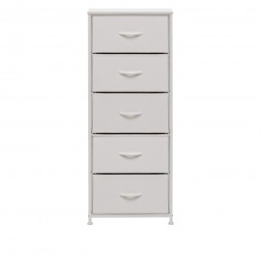 Комод Leset Линкс 5 ящ. (к/з), Каркас Белый, ящики Белые в Серове - serov.mebel24.online | фото 1