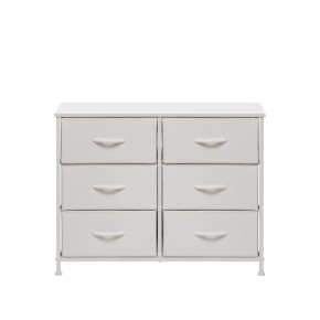 Комод Leset Линкс 6 ящ. (к/з), Каркас Белый, ящики Белые в Серове - serov.mebel24.online | фото 1