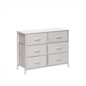 Комод Leset Линкс 6 ящ. (к/з), Каркас Белый, ящики Белые в Серове - serov.mebel24.online | фото 3