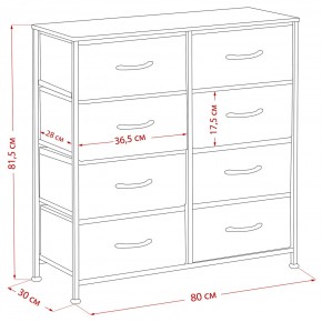 Комод Leset Линкс 8 ящ. (к/з), Каркас Белый, ящики Белые в Серове - serov.mebel24.online | фото 8