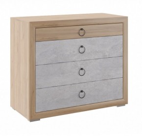 Комод малый Глэдис М26 (Дуб Золотой/Цемент светлый) в Серове - serov.mebel24.online | фото