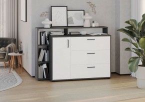 Комод с дверкой и тремя ящиками (графит/белый) в Серове - serov.mebel24.online | фото 3