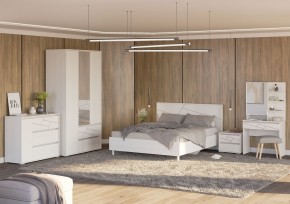 АДЕЛИНА Комод с тремя ящиками (белый рамух) в Серове - serov.mebel24.online | фото 3