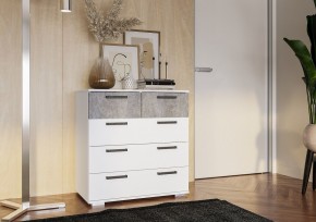 Комод Стандарт-5 NEW (белый/цемент светлый) в Серове - serov.mebel24.online | фото 3