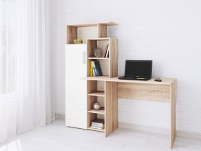 Компьютерный Стол Квартет-7 Дуб сонома/Белый в Серове - serov.mebel24.online | фото