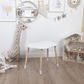 Комплект детский стол ОБЛАЧКО и стул ОБЛАЧКО ROLTI Baby (белая столешница/белое сиденье/береза ножки) в Серове - serov.mebel24.online | фото