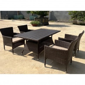 Комплект мебели из иск. ротанга AM-196B/T196 Brown 4Pcs (4+1) в Серове - serov.mebel24.online | фото 3