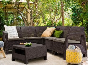 Комплект мебели угловой Корфу Релакс Сет (CORFU II RELAX SET) коричневый в Серове - serov.mebel24.online | фото 1