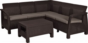 Комплект мебели угловой Корфу Релакс Сет (CORFU II RELAX SET) коричневый в Серове - serov.mebel24.online | фото 2