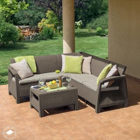Комплект мебели угловой Корфу Релакс Сет (CORFU II RELAX SET) коричневый в Серове - serov.mebel24.online | фото 4